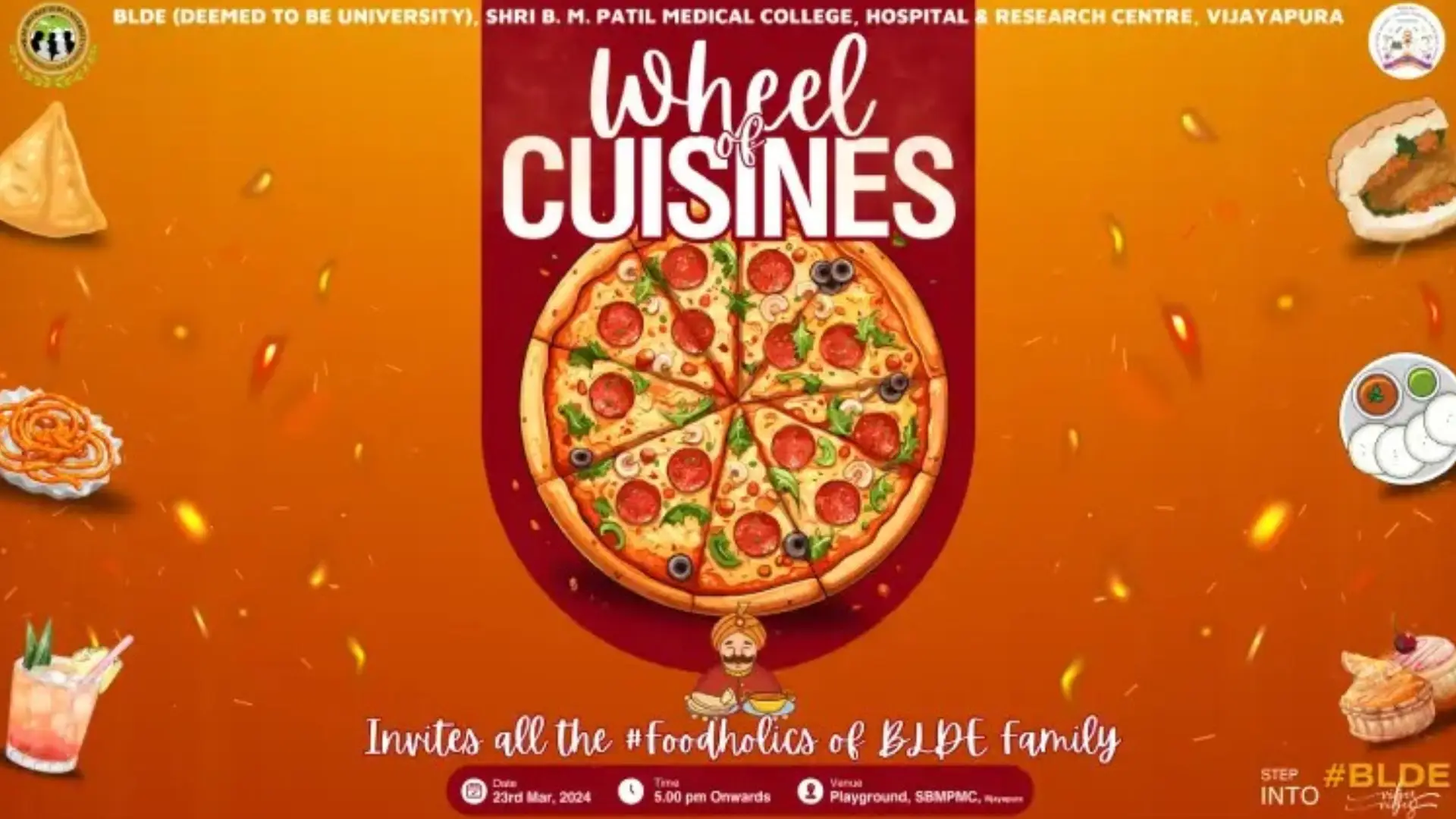 WheelofCuisines & Fun Games, held on March 23rd, 2024, at the Playground, Shri B. M. Patil Medical College, Hospital, and Research Centre.