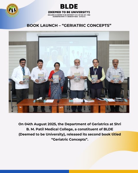 SBMPMC -Book Launch – “Geriatric Concepts” 
