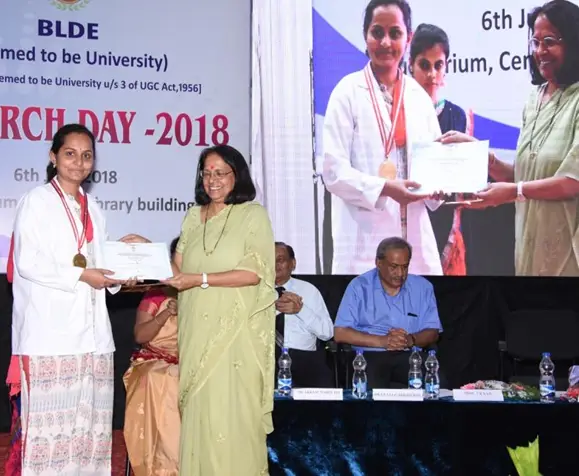 Dr. Shrilaxmi Bagali RESEARCH DAY MEDAL BLDE (Deemed to be University)