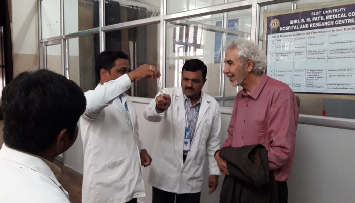 DEPARTMENTAL VISIT BY GUESTS Dr Gustauo Zuviea-Calleja MD Profeossr  and Direector, High Altitude Pulmonary and Pathology Institute, La Paz, Boliva & Visting Professor, BLDE (DU) Univeristy visted on 27-11-2019