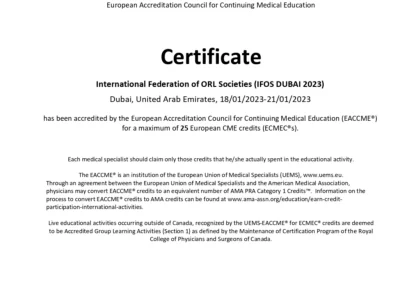 INT. FEDERATION OF ORL SOCITIES